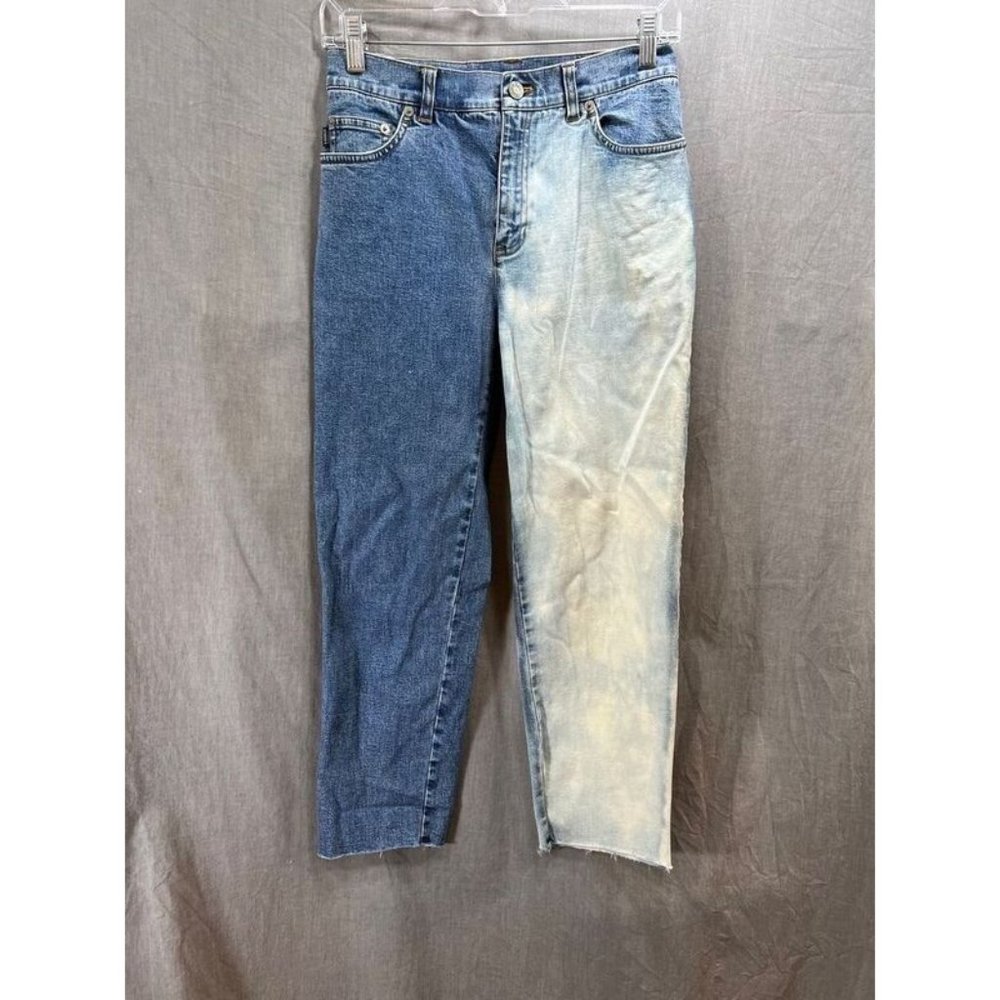 Lauren Ralph Lauren Pants‎ Womens 4P Blue Denim Two Tone Straight 28x25
